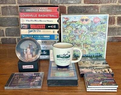 An Assortment of Louisville, Kentucky Sports Memorabilia, Local History Media, and Regional. This 