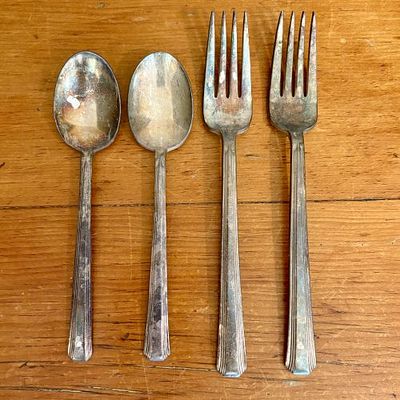 A Collection of International Silver Co. Art Deco Silver-Plated Flatware for the Brown Hotel,. Th 