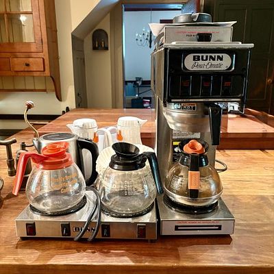 A Collection of Bunn Commercial Coffee Brewing Equipment and Accessories 8"X19"X23". A 