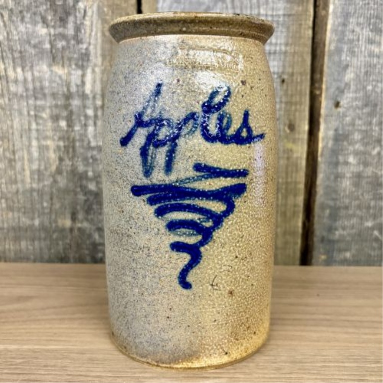 B. Stebner Hartville, Ohio Salt-Glazed Stoneware Apples Jar