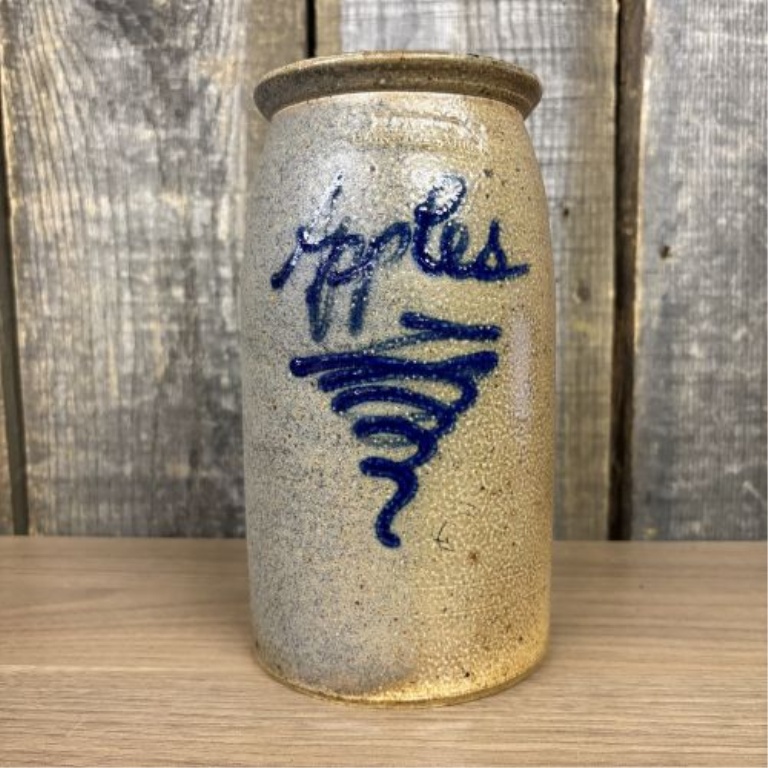 B. Stebner Hartville, Ohio Salt-Glazed Stoneware Apples Jar