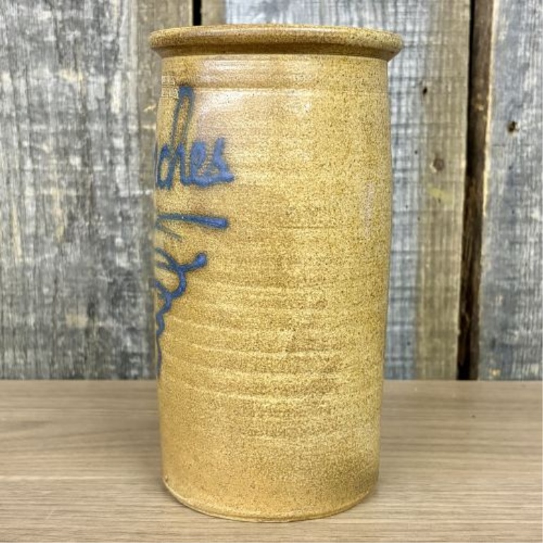 Bill Stebner Hartville Ohio Salt-Glazed Stoneware Peaches Jar