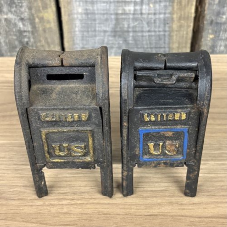 A Pair of U.S. Mail and Air Mail Still Banks