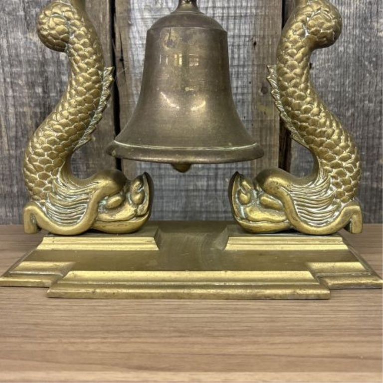 Vintage Cast Brass Nautical Submariners Table Bell
