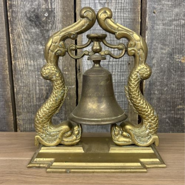 Vintage Cast Brass Nautical Submariners Table Bell
