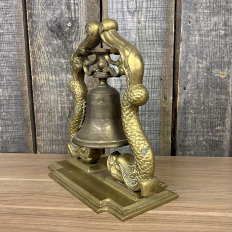 Vintage Cast Brass Nautical Submariners Table Bell