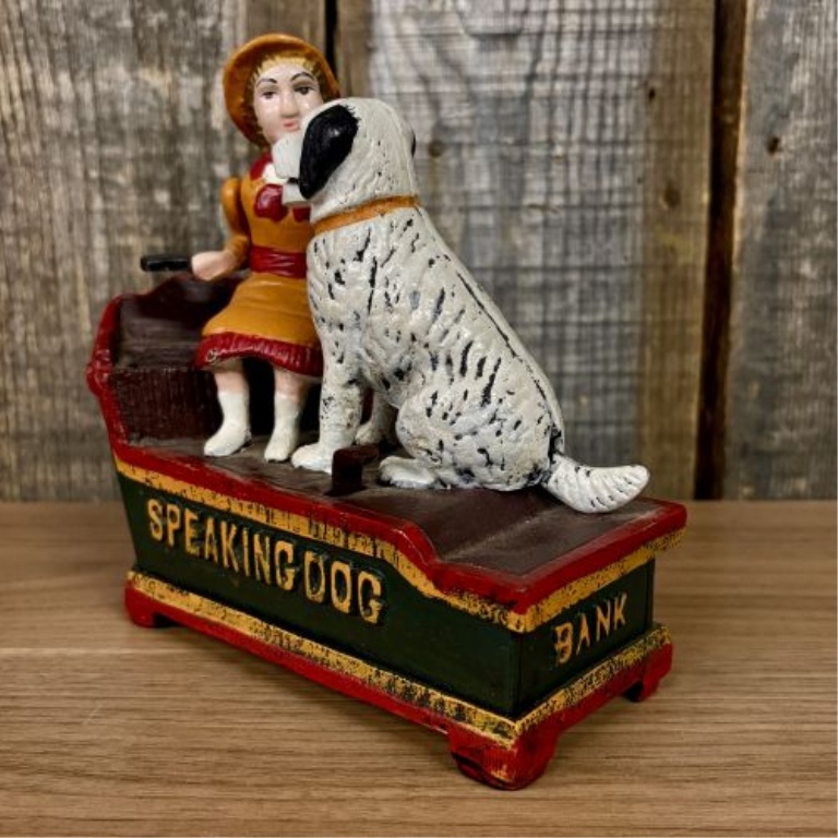 Speaking Dog Mechanical Bank Reproduction