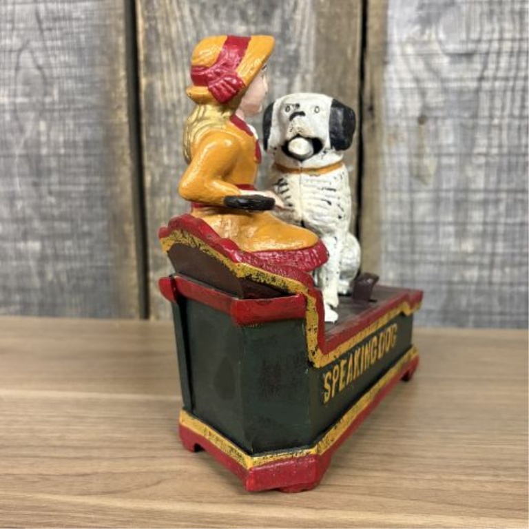 Speaking Dog Mechanical Bank Reproduction