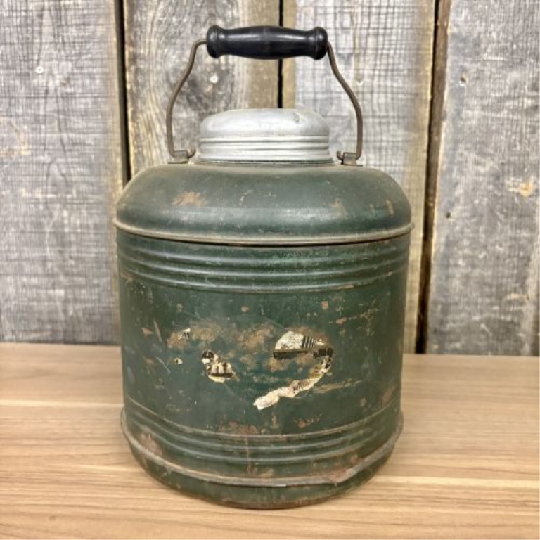 Vintage Insulated Thermal Picnic Jug with Ceramic Liner
