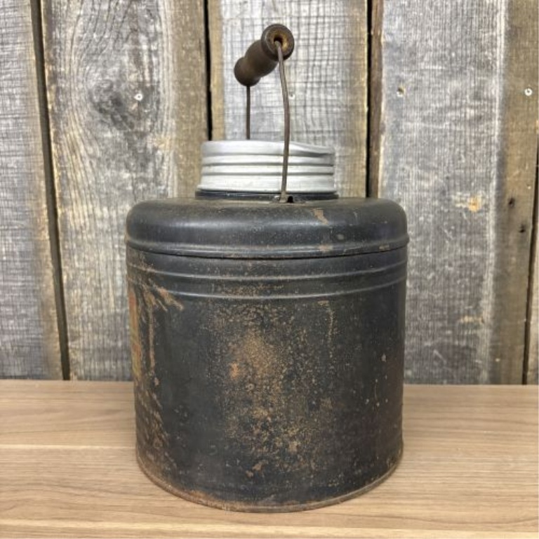 Vintage Macomb Thrift Jug One Gallon Metal and Ceramic Insulated Thermos
