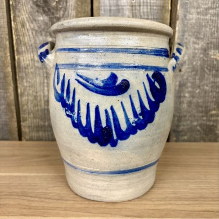 German Westerwald Salt Glazed Stoneware Cobalt Decorated 4 Liter Storage Jar