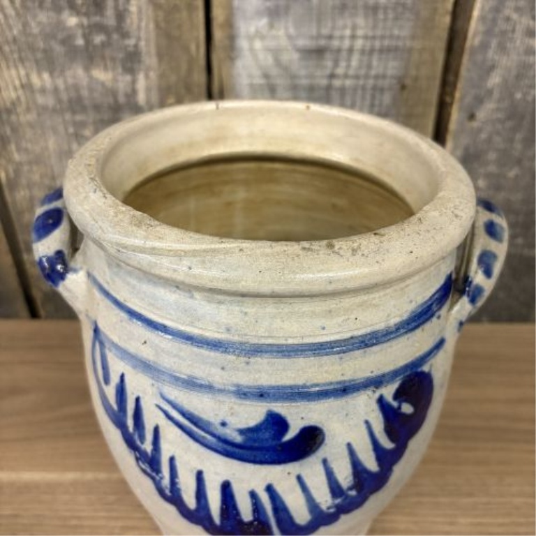 German Westerwald Salt Glazed Stoneware Cobalt Decorated 4 Liter Storage Jar