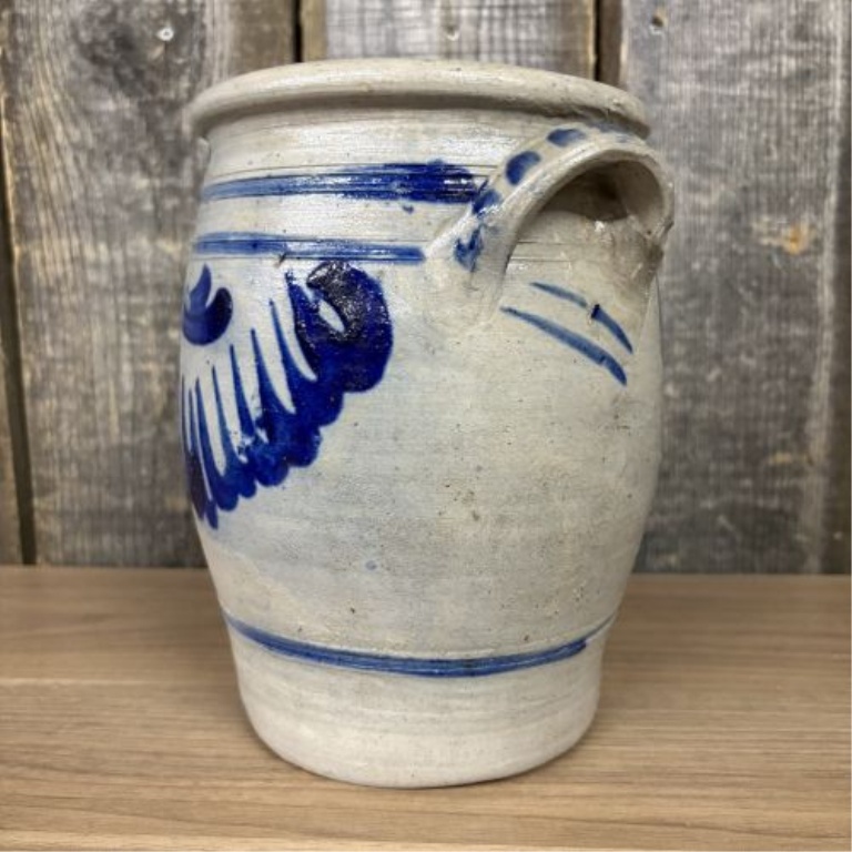 German Westerwald Salt Glazed Stoneware Cobalt Decorated 4 Liter Storage Jar