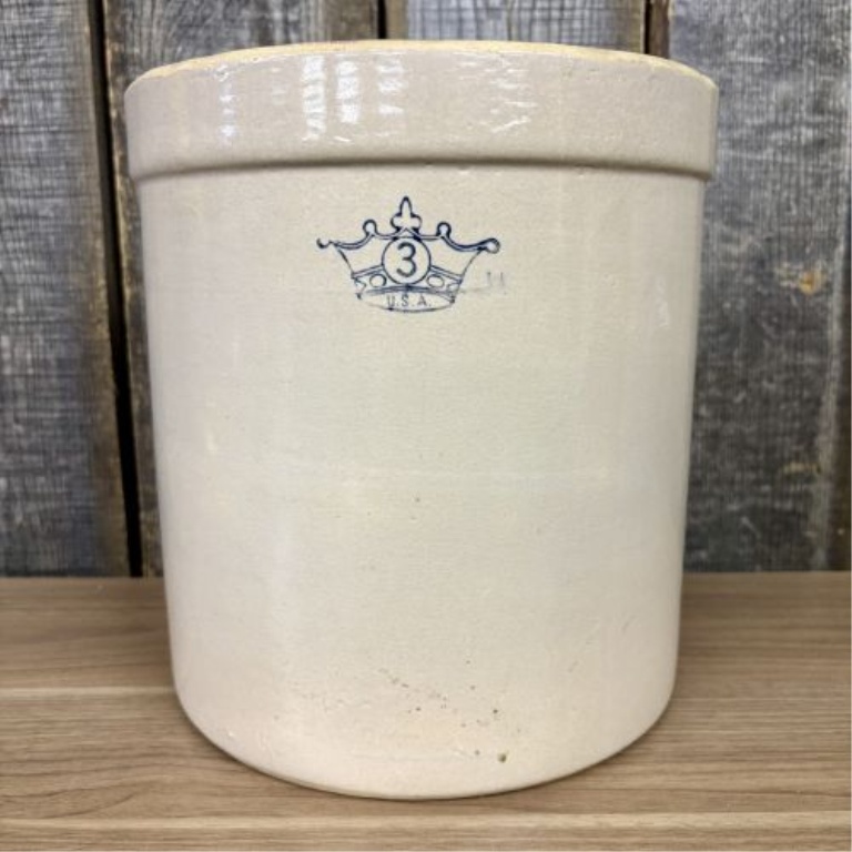 Robinson Ransbottom 3-Gallon Blue Crown Stoneware Crock