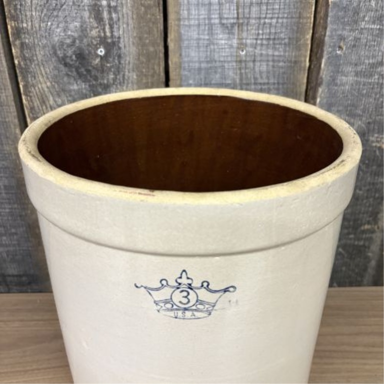 Robinson Ransbottom 3-Gallon Blue Crown Stoneware Crock