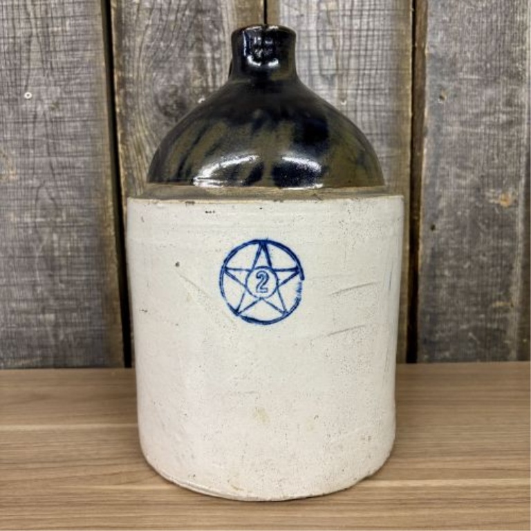 Star Stoneware Company 2-Gallon Two-Tone Stoneware Jug