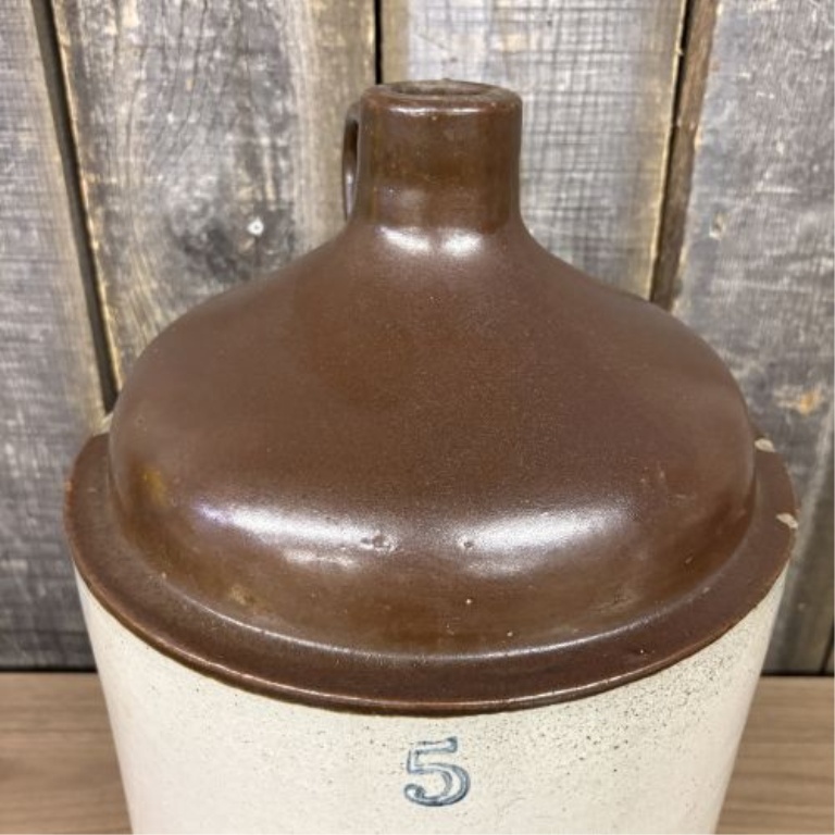 American Two-Tone Stoneware 5-Gallon Jug Attributed to Western Stoneware