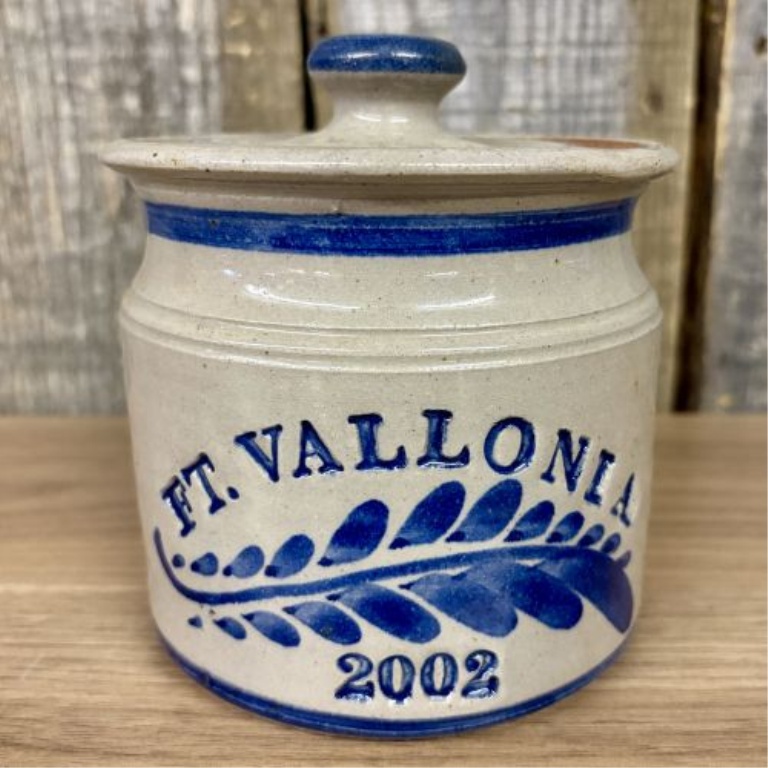 Hartley Pottery Fort Vallonia Days Commemorative Stoneware Lidded Jar, 2002