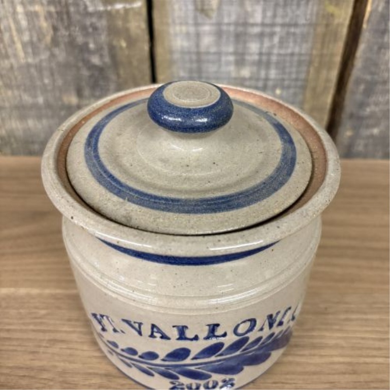 Hartley Pottery Fort Vallonia Days Commemorative Stoneware Lidded Jar, 2002