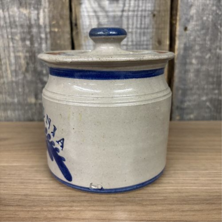 Hartley Pottery Fort Vallonia Days Commemorative Stoneware Lidded Jar, 2002
