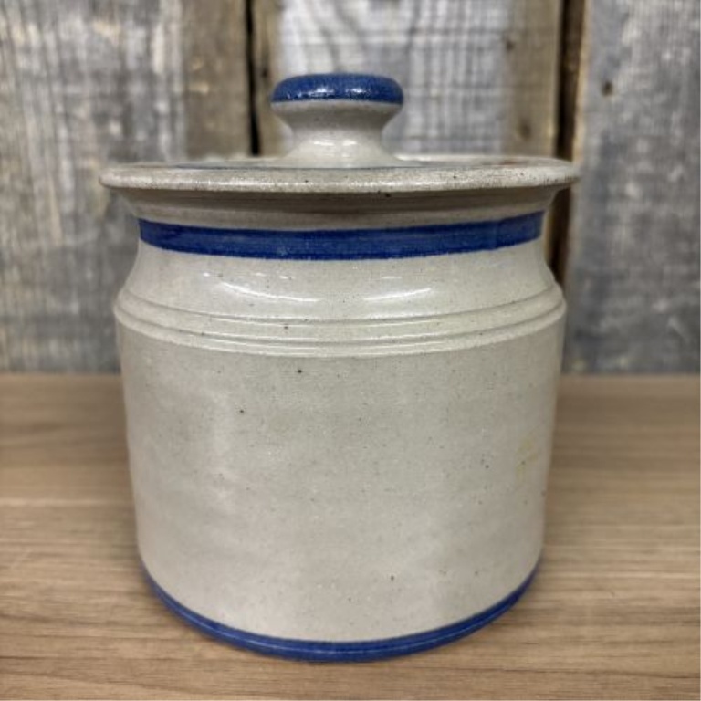 Hartley Pottery Fort Vallonia Days Commemorative Stoneware Lidded Jar, 2002