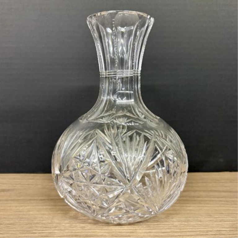 Two American Brilliant Period Style Cut Glass Table Items