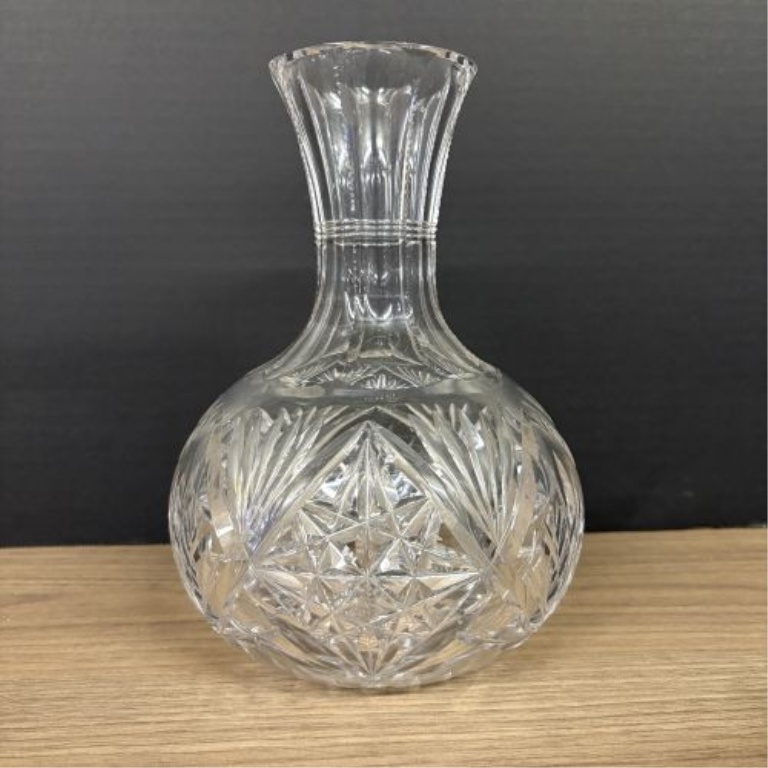 Two American Brilliant Period Style Cut Glass Table Items