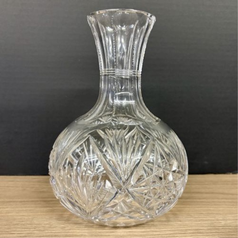 Two American Brilliant Period Style Cut Glass Table Items