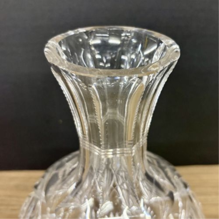Two American Brilliant Period Style Cut Glass Table Items