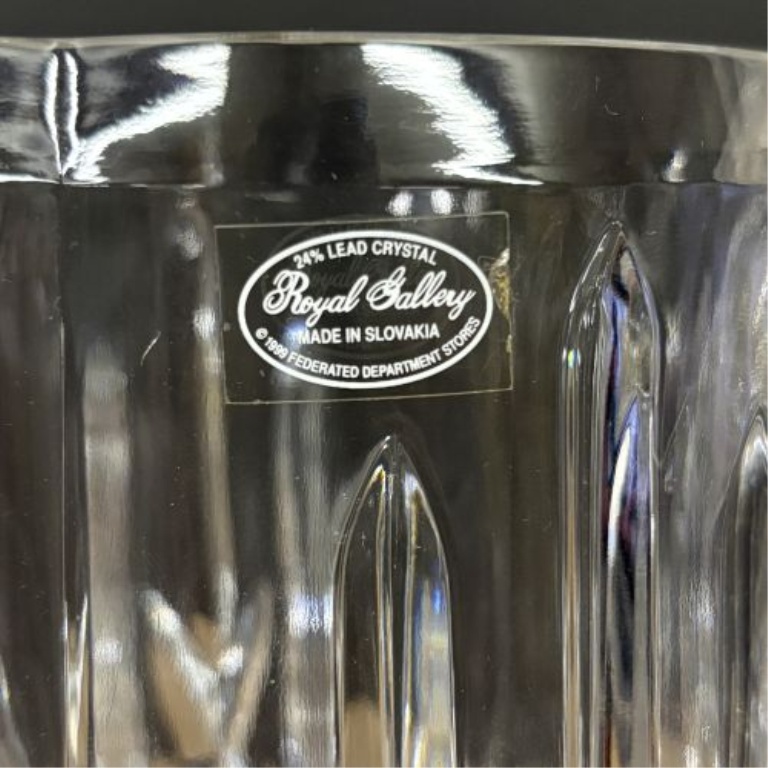 Two Contemporary 24% Lead Crystal Vases including Royal Gallery