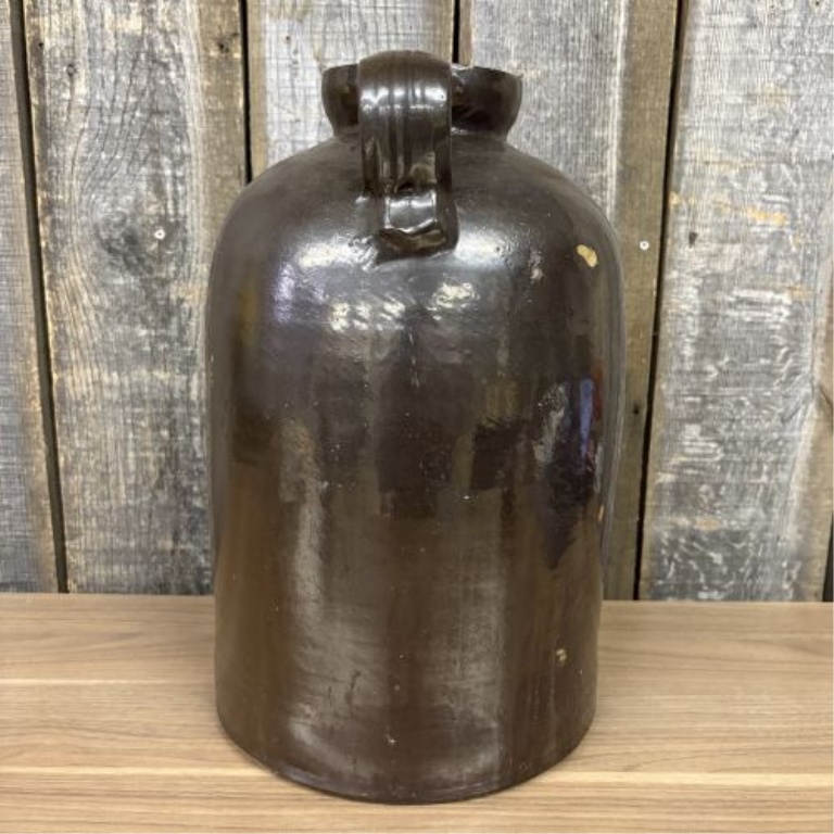 Five-Gallon Brown Slip Glazed Stoneware Jug