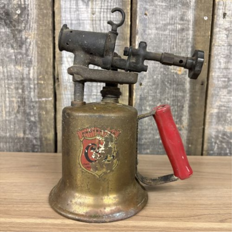 Vintage Clayton and Lambert Protection Brass Gasoline Blowtorch