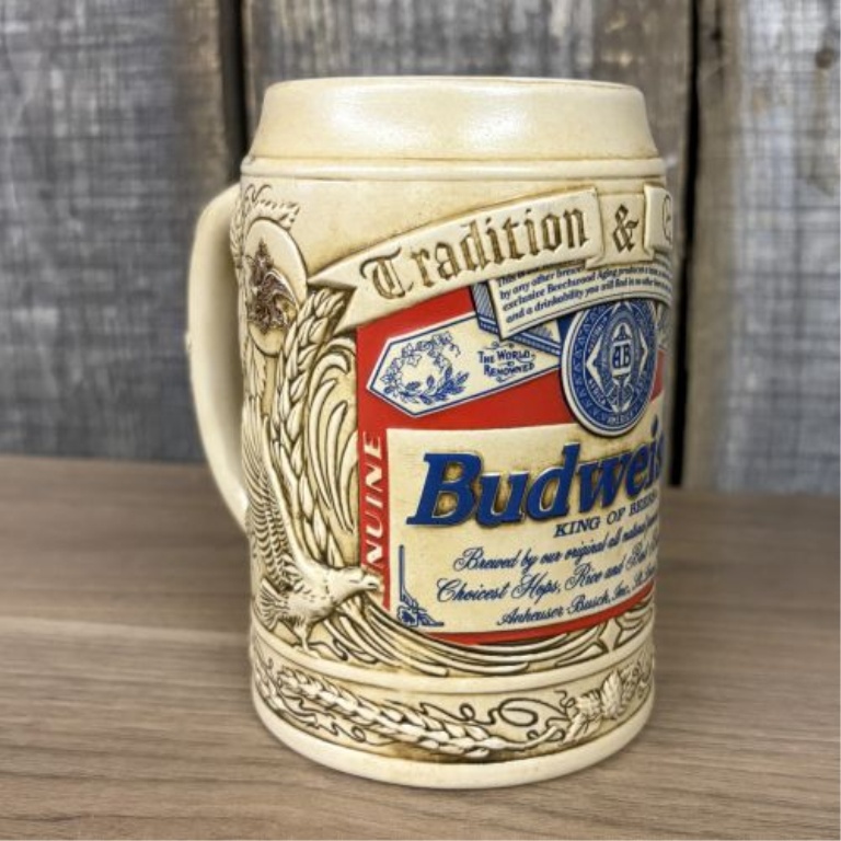 A Trio of Budweiser Commemorative Holiday and Label Steins, 1987-1995