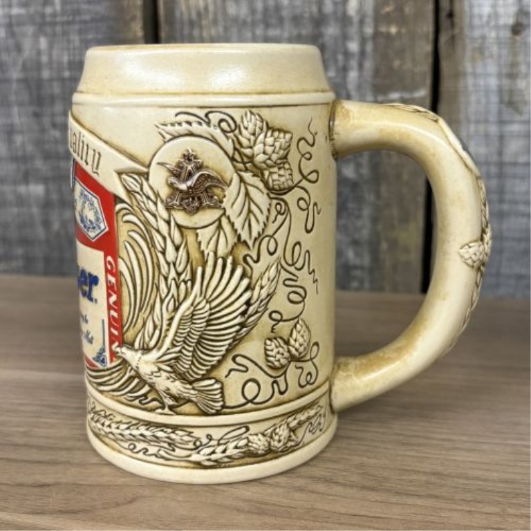 A Trio of Budweiser Commemorative Holiday and Label Steins, 1987-1995