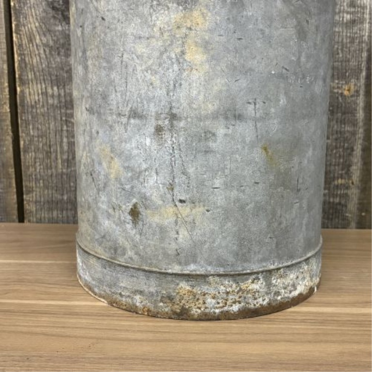 Vintage Galvanized Metal Dairy Milk Can with Bail Handle