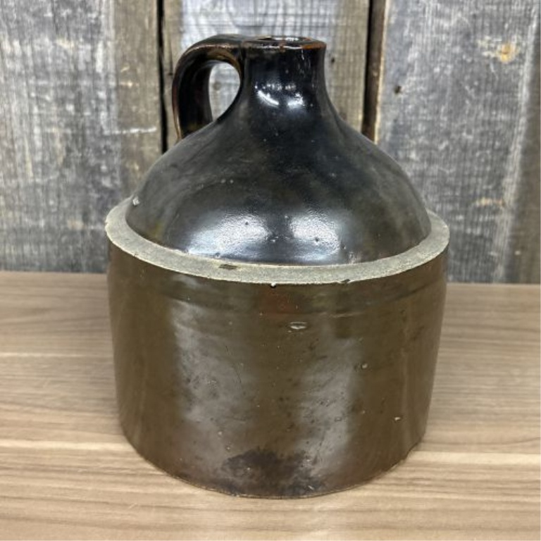 Antique Two-Toned Stoneware Beehive Jug