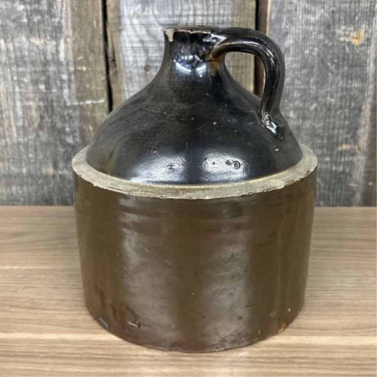 Antique Two-Toned Stoneware Beehive Jug
