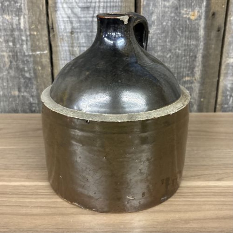 Antique Two-Toned Stoneware Beehive Jug