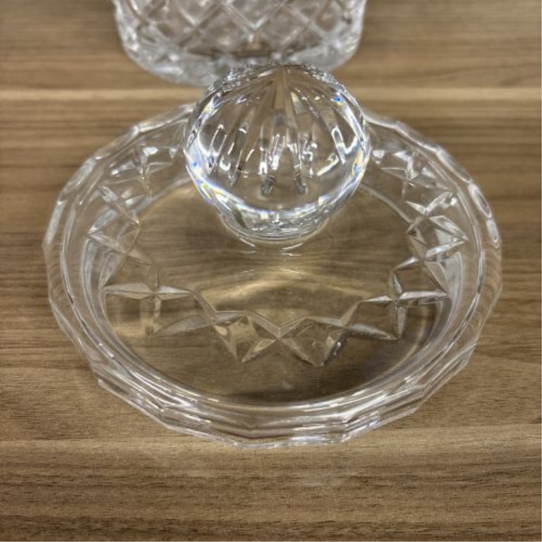 Taunton Crystal Hand-Cut 24% Lead Crystal Commemorative Lions Club Lidded Jar