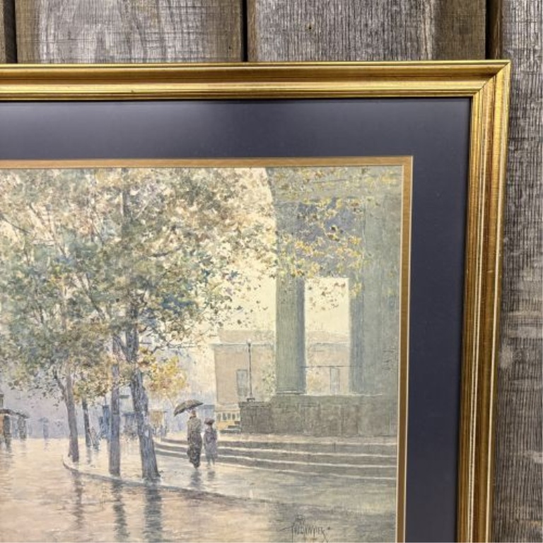 Paul Sawyier, Main Street Trolley, Limited Edition Photomechanical Lithographic Print