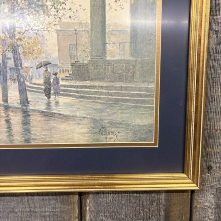 Paul Sawyier, Main Street Trolley, Limited Edition Photomechanical Lithographic Print