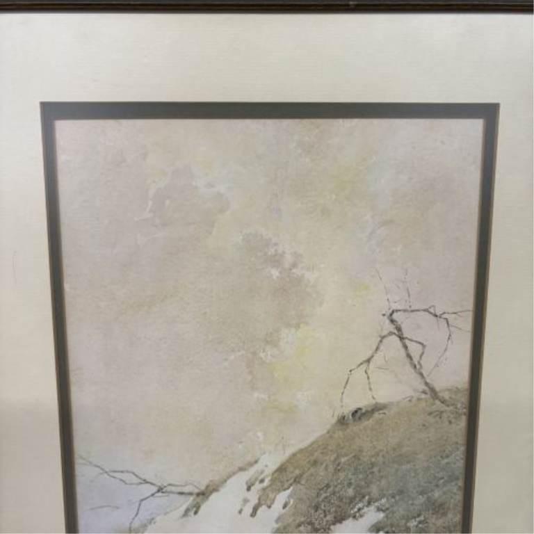 Paul Sawyier (American, 1865-1917), Snowy Sentinel, Offset Lithograph