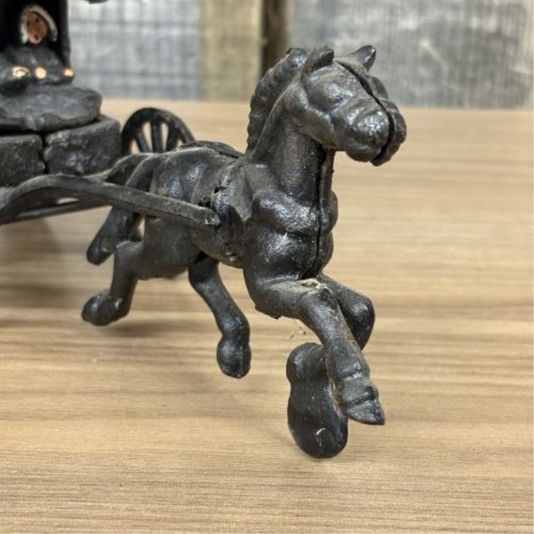 Vintage Amish Family Horse-Drawn Carriage Toy