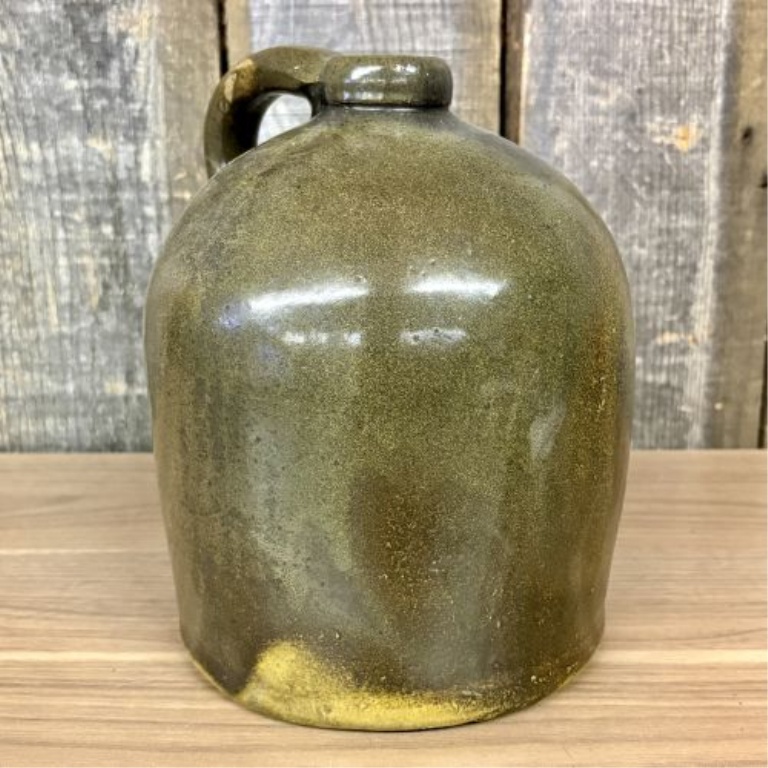 Antique Southern Alkaline-Glazed Stoneware Jug