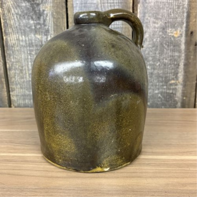 Antique Southern Alkaline-Glazed Stoneware Jug