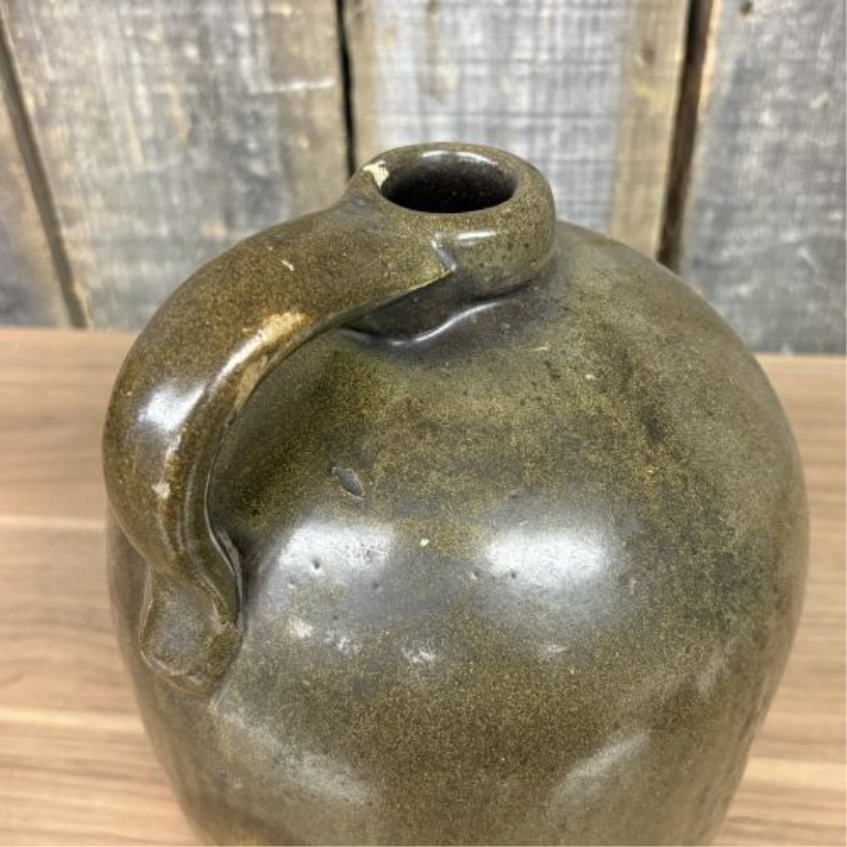 Antique Southern Alkaline-Glazed Stoneware Jug