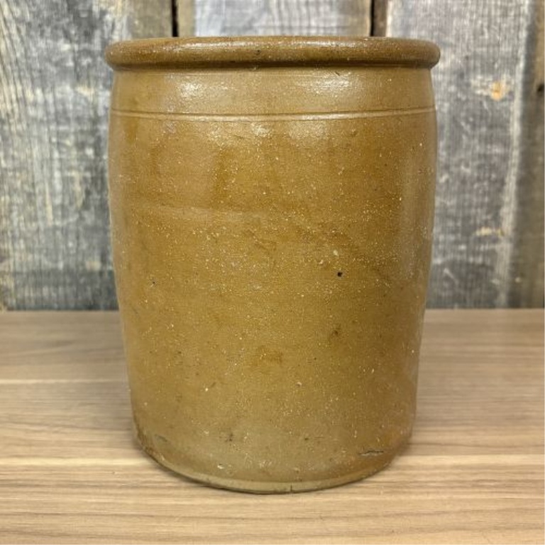 Nineteenth Century American Salt Glazed Stoneware Storage Jar