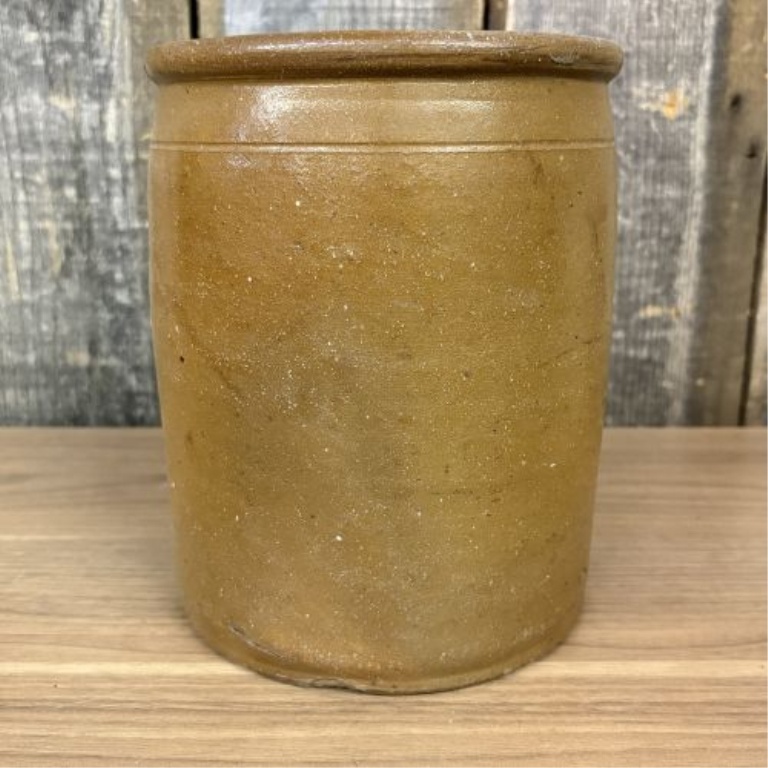 Nineteenth Century American Salt Glazed Stoneware Storage Jar