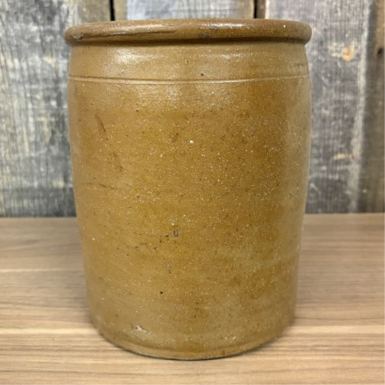 Nineteenth Century American Salt Glazed Stoneware Storage Jar