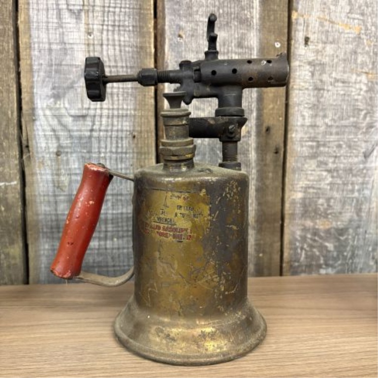 A Pair of Vintage Clayton & Lambert Brass Gasoline Blowtorches